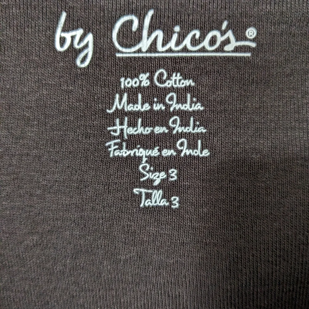 ~ SOLD ~ Chico's Women's Boatneck Top 3/4" Sleeves Size 3 NWOT - Picture 2 of 2